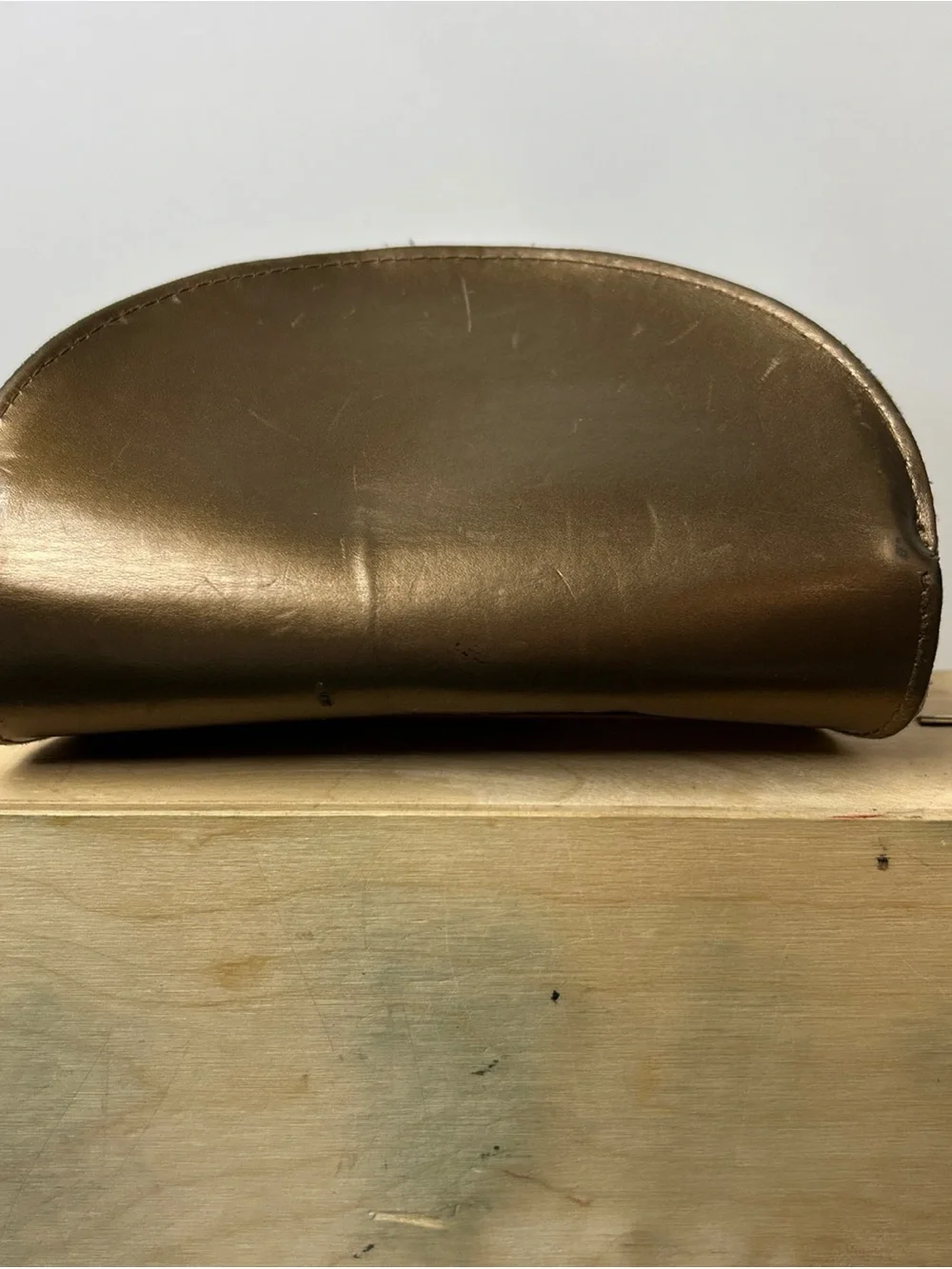 Gucci Guccissima Sunglasses soft clamshell Case in Metallic Bronze Gold brown